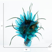Simulated Peacock Christmas Hanging Ornaments Bulk Quantity Artificial Holiday Decor