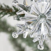 Clear Acrylic Crystal Snowflake Hanging Ornaments for Christmas Tree Decor, Bulk Quantity