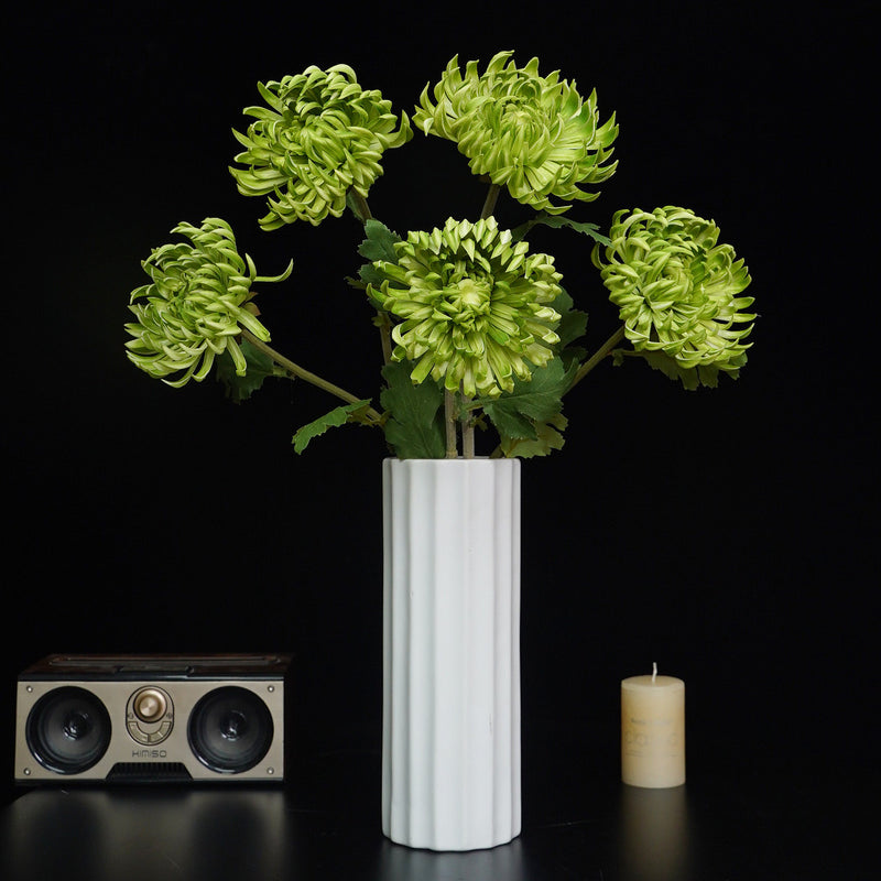 Single Stem Artificial Chrysanthemum, 23" Tall with 4.5" Bloom, Silk-Like Fabric for Weddings, Home Decor & Events