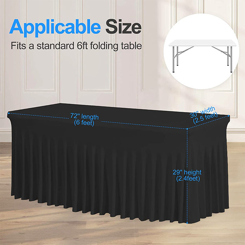 Bulk Rectangle Wrinkle Resistant Table Clothes Elastic Table Cover for Banquets Weddings Party Wholesale