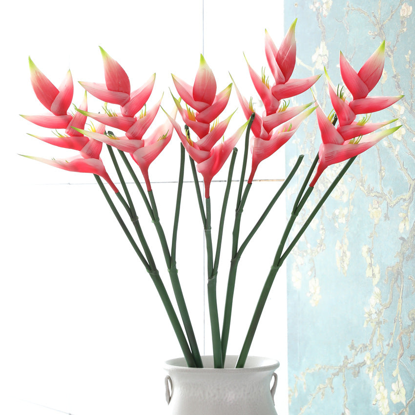 5-Pack Artificial Bird of Paradise Flowers - Faux Crane Flower Decor for Weddings & Windows