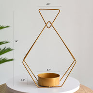 Bulk 1 Pc Metal Geometric Flower Stand Gold Plated Hanging Vase for Wedding Home Office Centerpiece Decor Wholesale