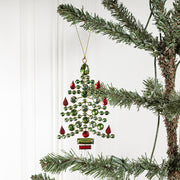 Christmas Tree Ornaments 50 Pcs Acrylic Red Green Gemstone Hanging Decorations Bulk Set