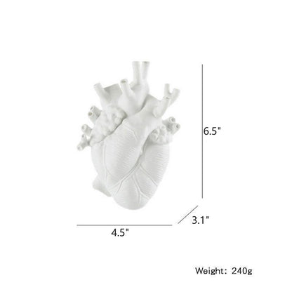 Bulk Resin Vase Planter Vase In The Shape Of Human Heart Desktop Art Craft Ornament Vase Room Decor Home Decoration Decor Wholesale