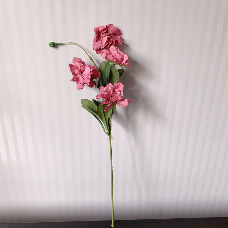 25 Inch Artificial Silk Scabiosa Stems, 4 Colors, 10 Pcs Bulk Set