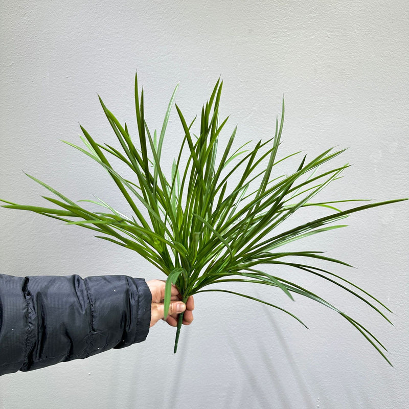 Artificial Orchid Grass Bush, 112-Leaf Set, 20" Tall, Plastic, for Home Decor, Events, and DIY Projects