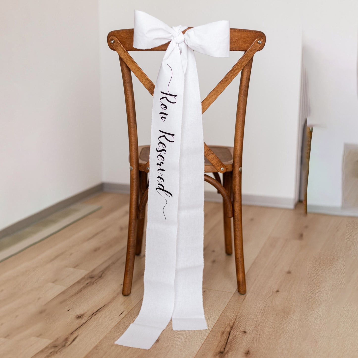 Wedding Reserved Seat Chair Sash - 3.9x118 Inch Satin Ribbon | Unprepped for Custom Bows (Wedding Chair Decor)