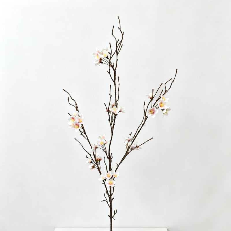 Artificial Plum Blossom Branch, 31" Realistic Plastic Bush for Home Decor, Weddings, Events, and Commercial Spaces