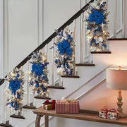 10 Pcs Artificial Christmas Teardrop Swag Garland for Stairs Door Fireplace Window Indoor Outdoor Decor
