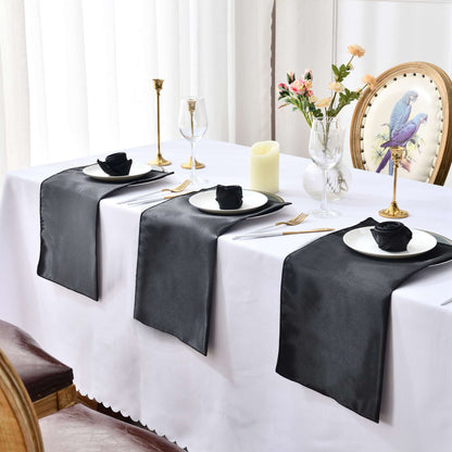 Bulk 25 Pcs Satin Square Napkins for Wedding Banquet Valentine's Day Party Dinner Table Wholesale