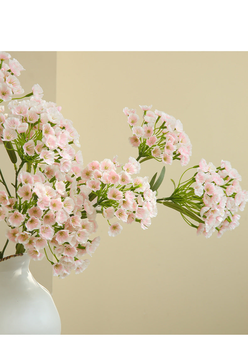 Single Stem Artificial Carnation Flower with 3 Blooms, 28" Tall, Silk-Like Fabric, Modern Style for Home Decor, Weddings & Events