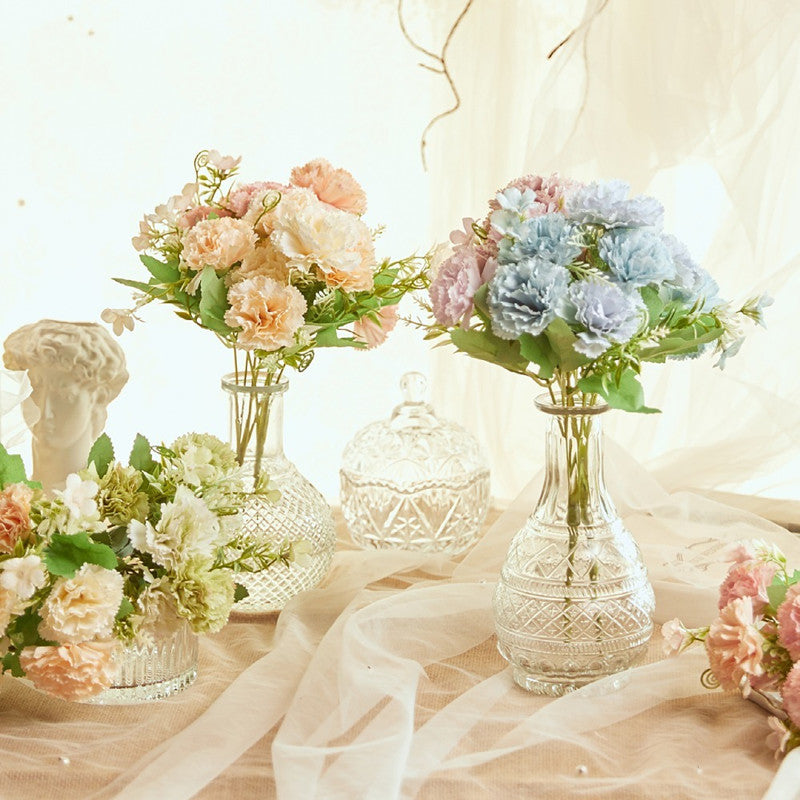 12 Inch Artificial Silk Carnation Flowers Bush, Bulk Wholesale Floral Arrangement