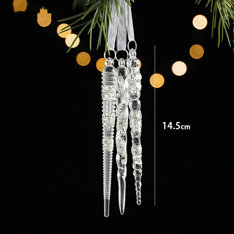 Crystal Christmas Tree Ornaments  Decorations for Luxury Holiday Scene Setup