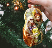Christmas Ornament Nativity Glass Hanging Decoration for Tree, Bulk Wholesale Set