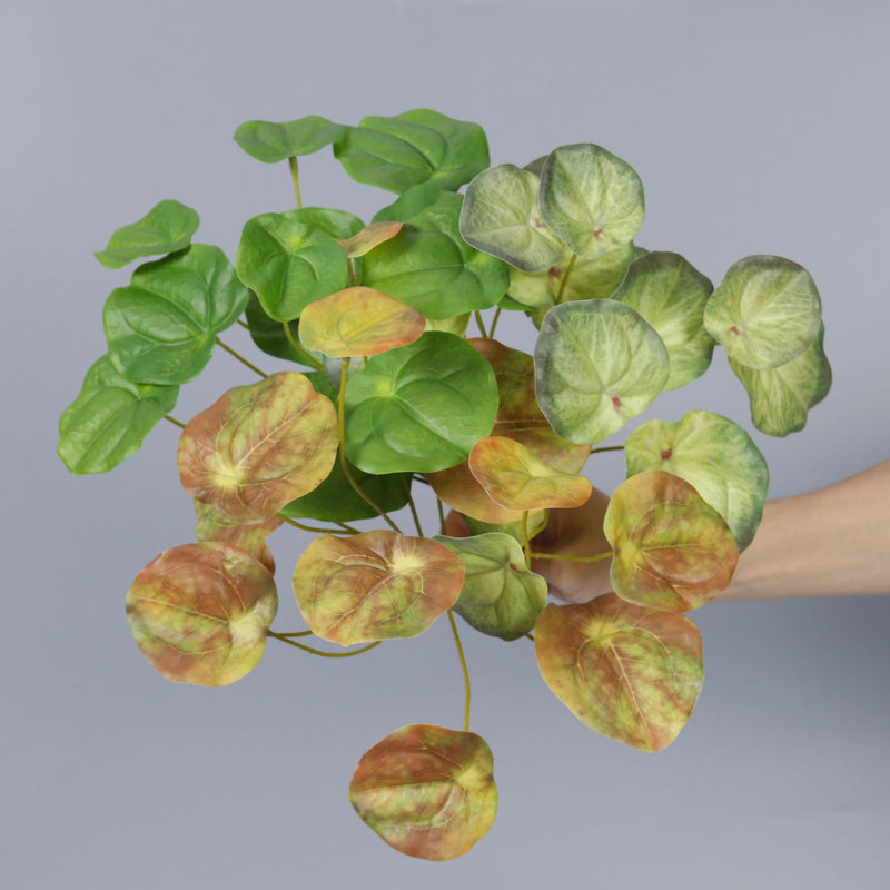 Artificial Mirror Leaf Philodendron Bush, 12-Branch Faux Greenery for Vases, Home, Hotel & Wedding Decor