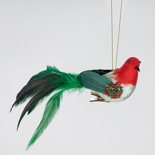 10 Pcs Colorful Feather Foam Artificial Christmas Bird Ornaments for Holiday Party Home Decor