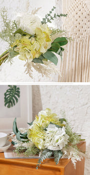 Artificial Hydrangea Flowers Bouquet 12 Inch Mixed Color Silk Bulk Arrangement 10 Pcs