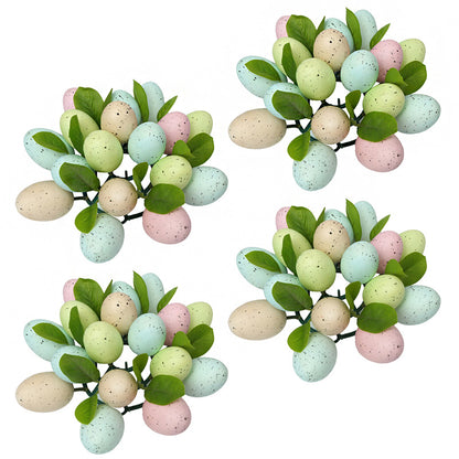 Easter Egg Wreath (9-Inch) - Faux Egg Candle Ring for Spring Easter Decor DIY Easter Decoration & Floral Accessories