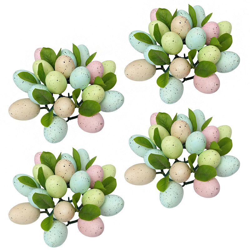 Easter Egg Wreath (9-Inch) - Faux Egg Candle Ring for Spring Easter Decor DIY Easter Decoration & Floral Accessories