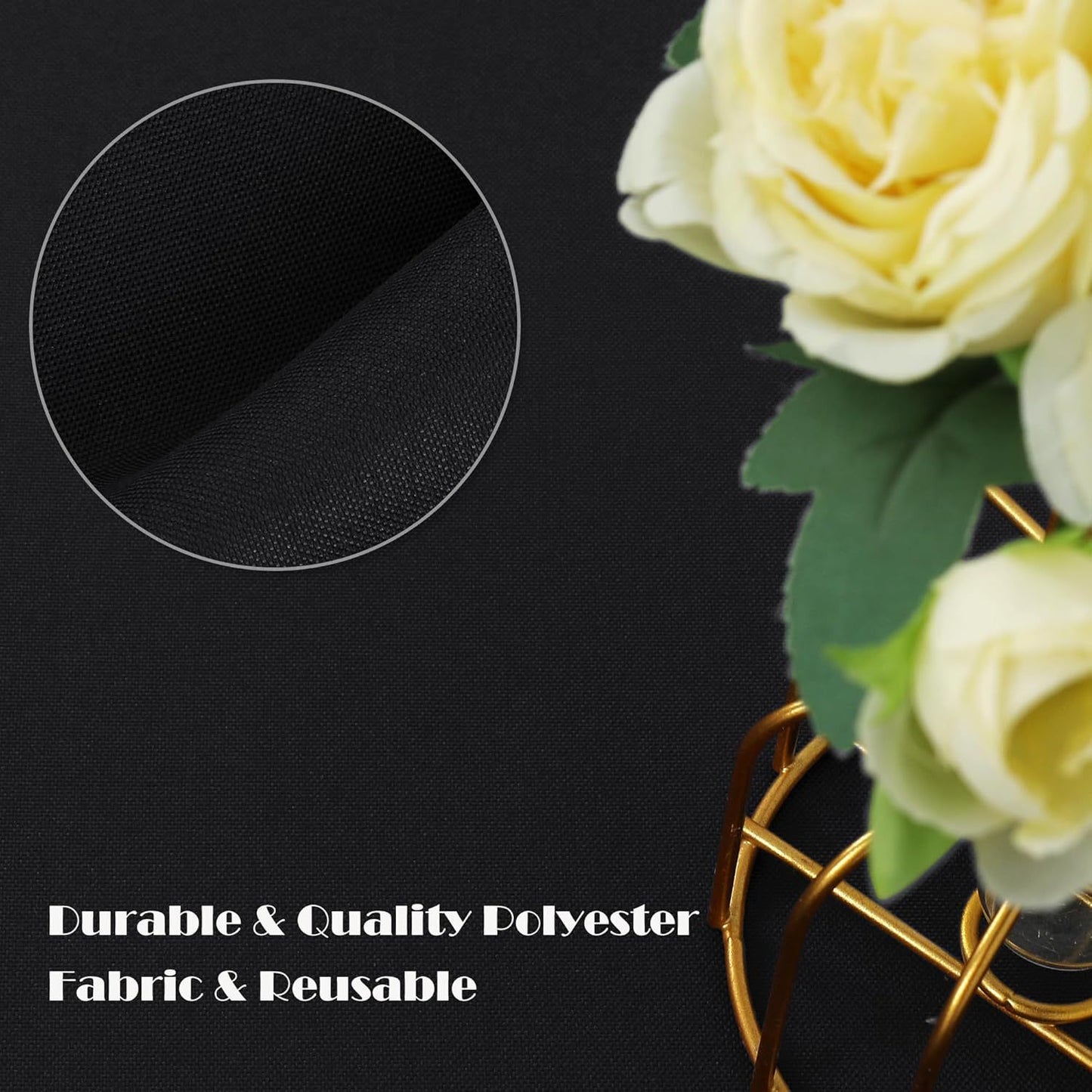 Bulk 3 Pcs Round Tablecloths Heavy Duty Polyester Washable Table Covers for Wedding Receptions Banquet Events & Birthday Parties Stain Resistant Spillproof Fabric for Dining Catering Wholesale