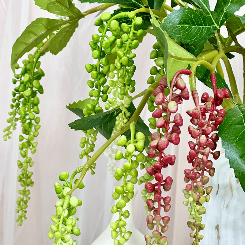 Single Stem Real-Touch Artificial Mountain Road Plant with 6 Blooms, 32" Tall, Latex Material, Ideal for Weddings, Events, and Home Decor