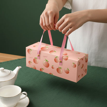 Bridesmaid & Groomsman Wedding Favor Box - Peachy Design Handheld Gift Box (2 Sizes)