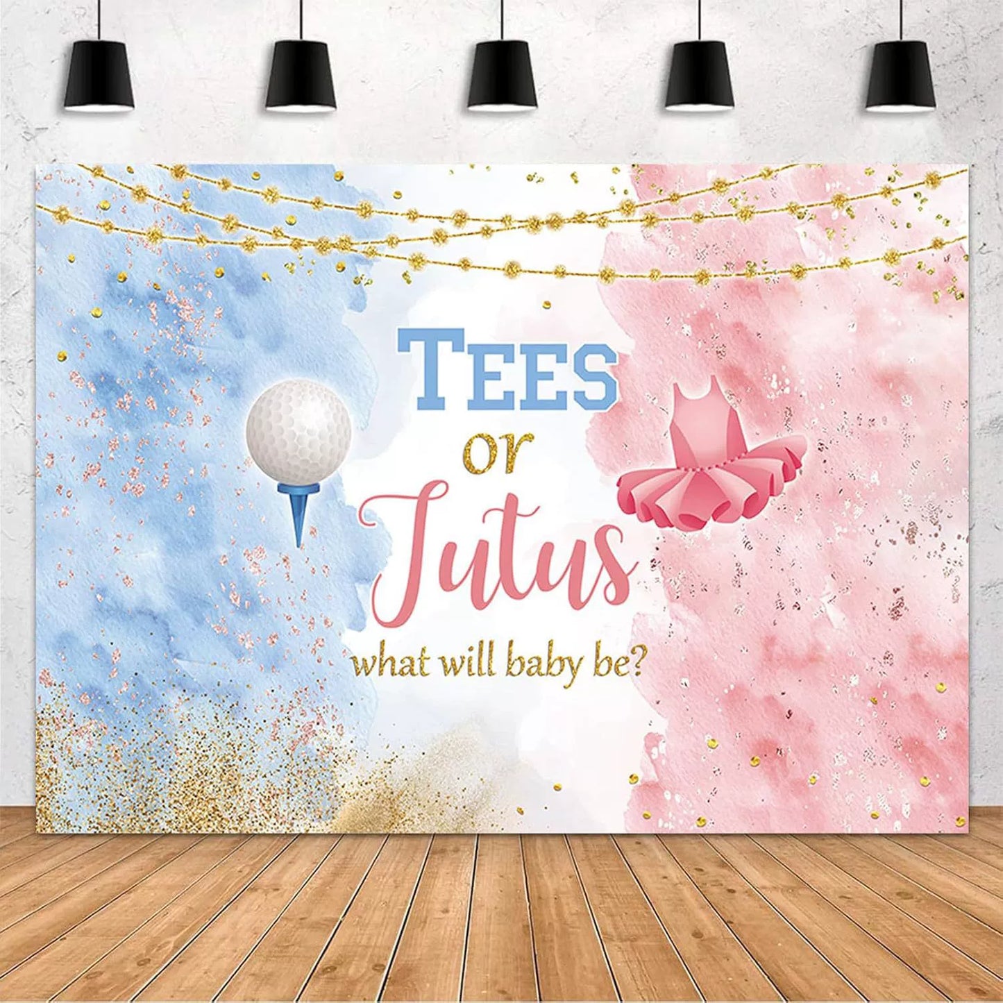 Gender Reveal Backdrop - Birthday & Party Decoration Banner - Photo Background for Celebrations