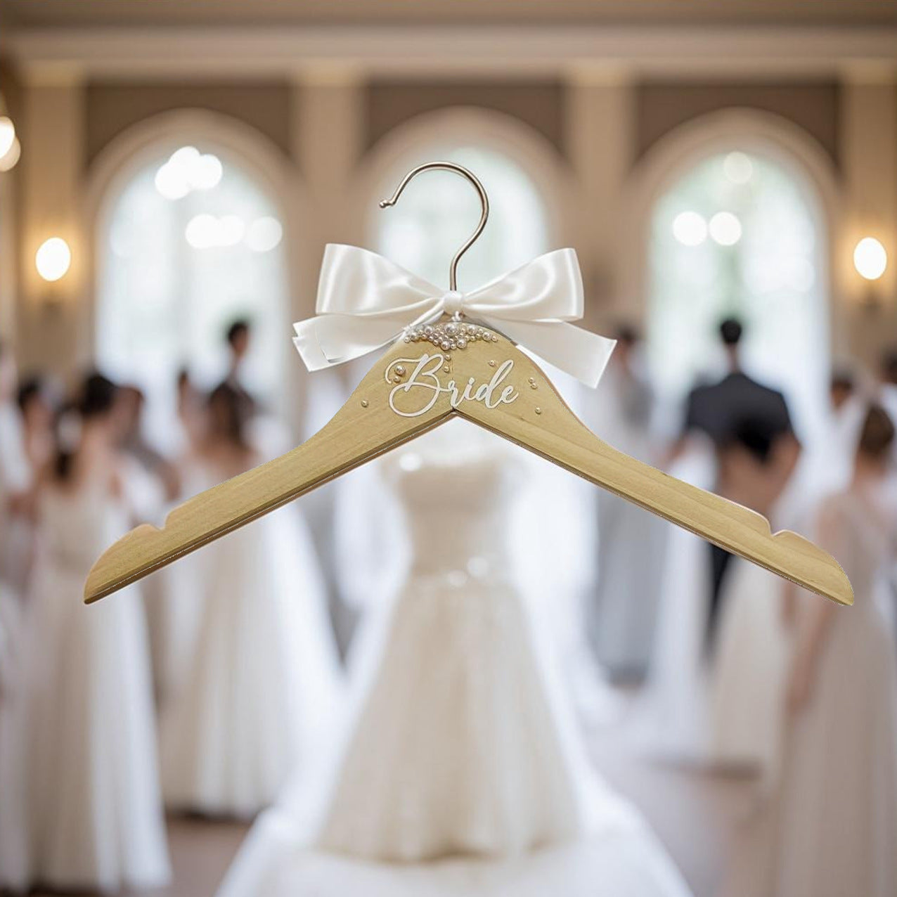 Bride Pearl Hanger - Wedding Decor Bridal Shower Photo Prop (15 Inch)