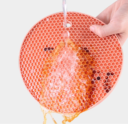 Bulk 3 Pcs Round Trivets Mat Multifunctional Heat Resistant Silicone Placemats Non-slip Cup Coasters Wholesale