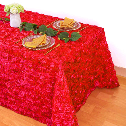 Bulk 2 Pcs Polyester Tablecloths 90x132 Inches Rosette Table Cover for Table Decor Wholesale