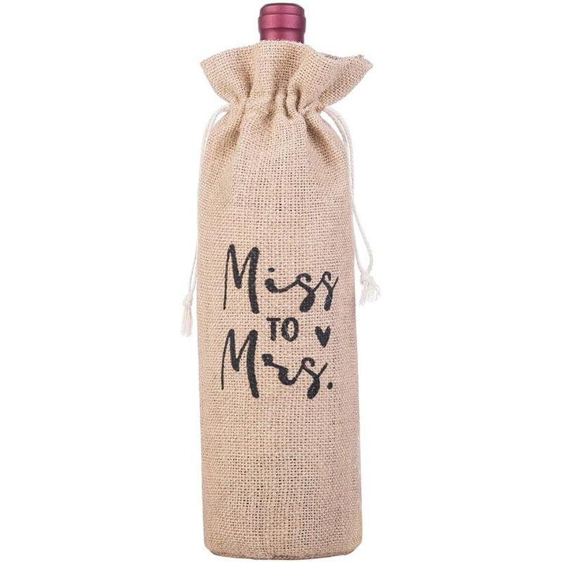 Premium Reusable Wine Gift Bags Felt PU Wedding Engagement Anniversary Bridal Shower Decor Couples Keepsake Eco Friendly Centerpiece
