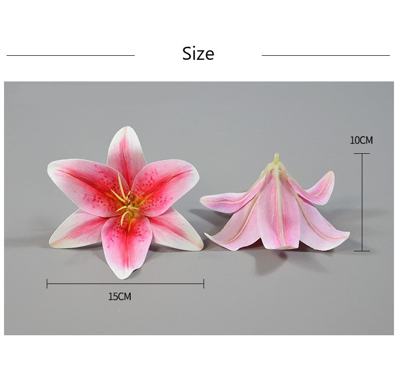 10 Pcs Artificial Real Touch Tiger Lily Flower Heads Bulk Wholesale