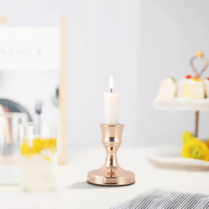 Bulk 24 Pcs Gold Candle Holders for Wedding Birthday Party Candlelight Dinner Centerpiece Decor Wholesale