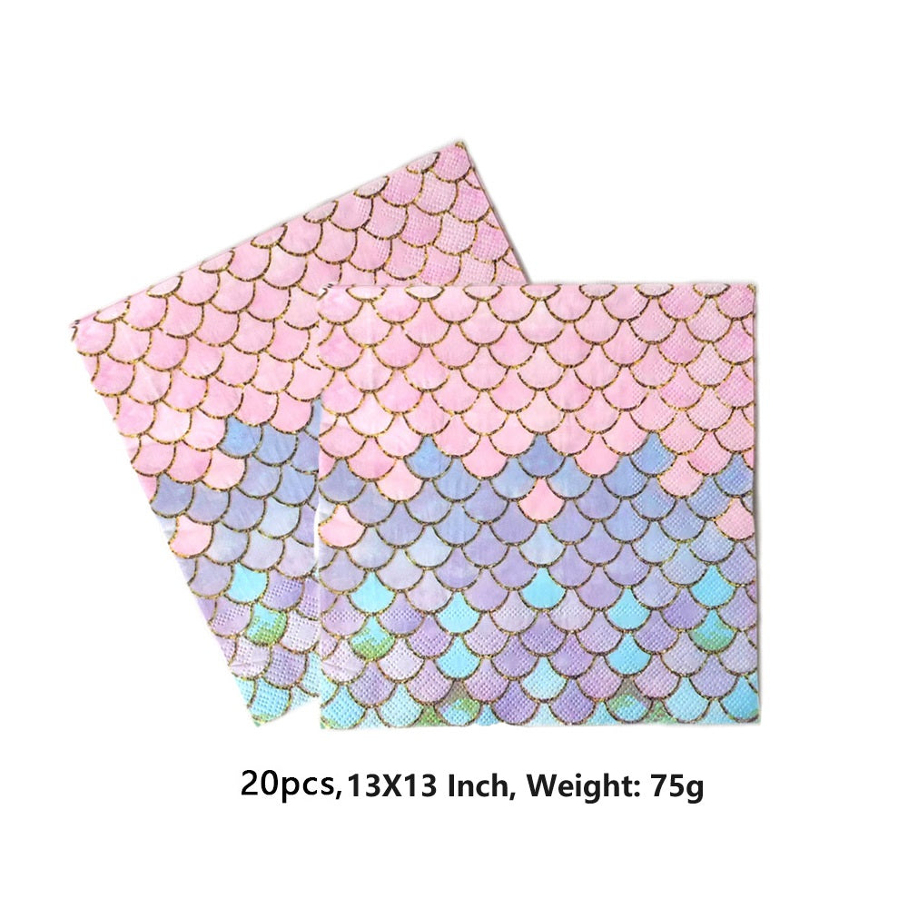 Bulk Disposable Party Supplies Set: Plates Napkins Cups Cutlery Flags Straws Tablecloths for Kids Girls Baby Shower Birthday Decor Wholesale