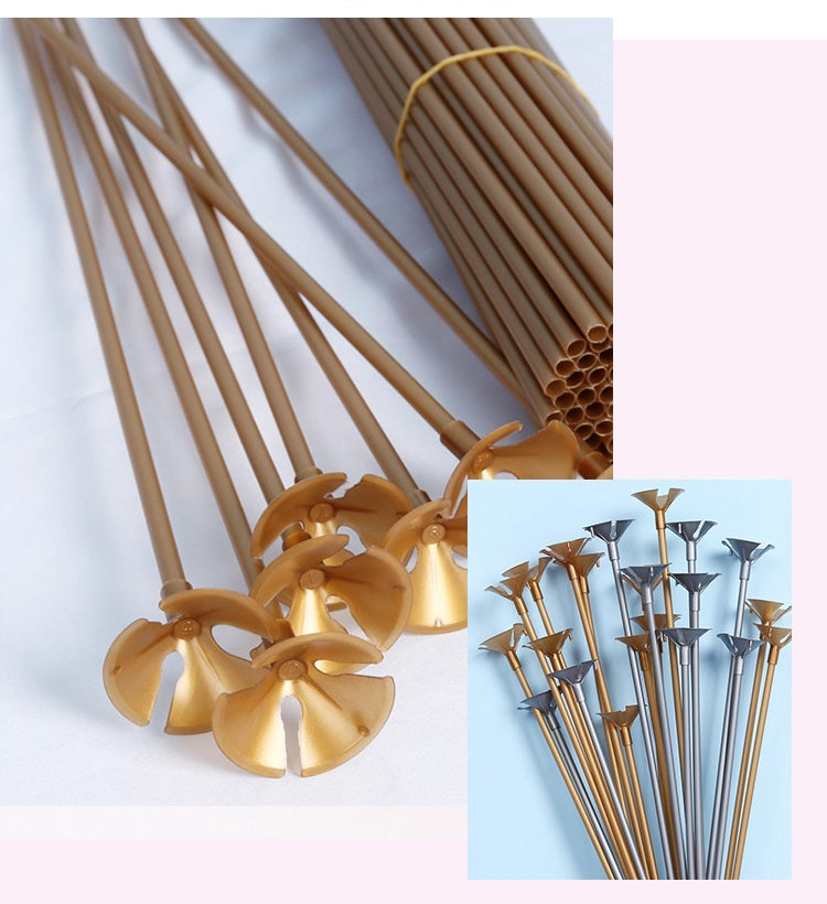 Bulk 100 Pcs 12.6 Inch Plastic Balloon Sticks for Birthday Party Anniversary Wedding Decoration Wholesale