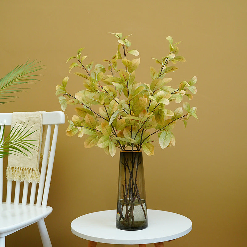 35" Artificial Autumn Eucalyptus Stems with Fall Leaves, 10 Pcs Silk Fall Decorations for Home and Office Floral Arrangements