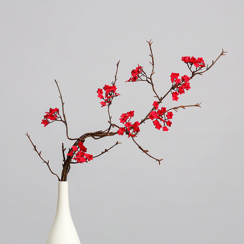 Artificial Cherry Blossom Branch, 34" Bush with Flexible Stems for Home Decor, Wedding, and Event Styling