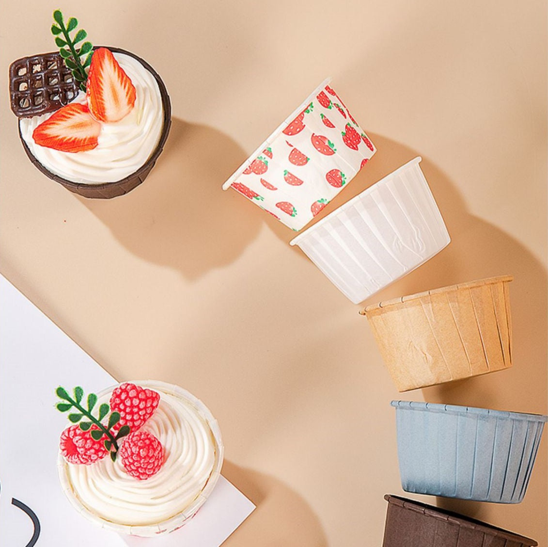 Bulk 100 Pcs Disposable Cake Cup Dessert Container for Wedding Birthday Party Wholesale