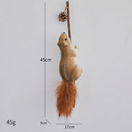Christmas Squirrel Ornament Set - 3 Sizes Faux Squirrel Hanging Decor for Christmas Tree Mall & Cafe Scene Decoration