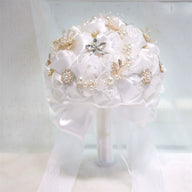 Bulk Crystal Bridal Bouquet artificial Roses Toss Bouquet Shockproof Frame Non Tarnish Rhinestones for Wedding Accessories Wholesale