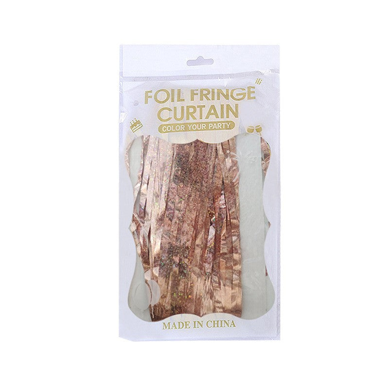 Bulk 2 pcs Holographic Tinsel Curtain for Wedding and Birthday Party Backdrops Sparkling Party Decoration Door Curtain Wholesale