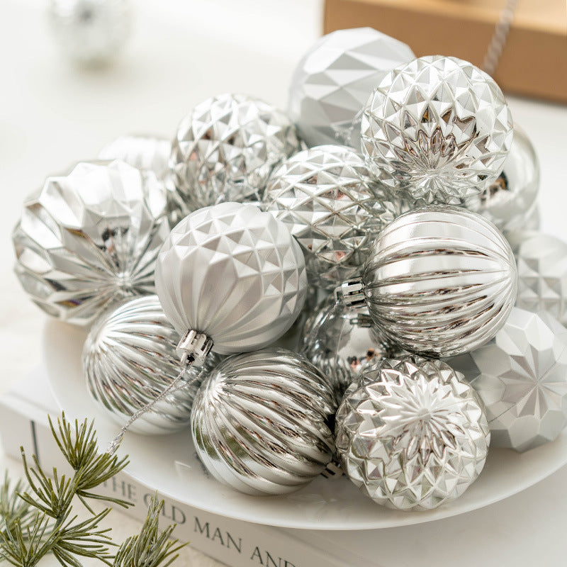 Bulk Set of 24 Golden, Silver, and Champagne Christmas Hanging Balls Ornaments for Tree Decor
