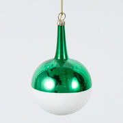 Christmas Ornament Glass Ball with Rope, Onion Shape, Bulk Set for Tree Decoration