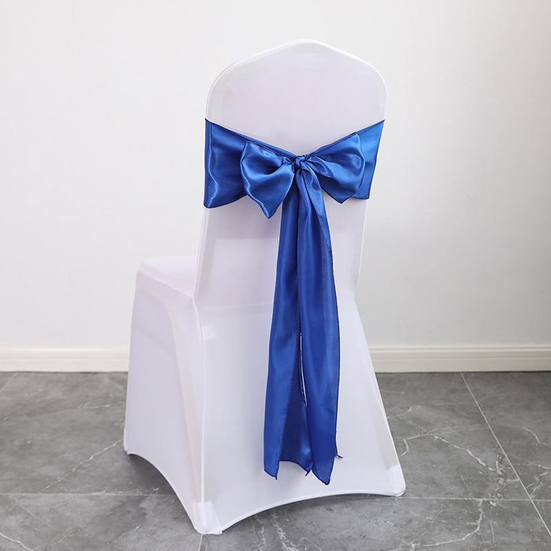 Bulk 10PCS Bows Chair Sashes Satin Chair Ribbons for Wedding Party Events Banquet Chair Cover Decoration Wholesale