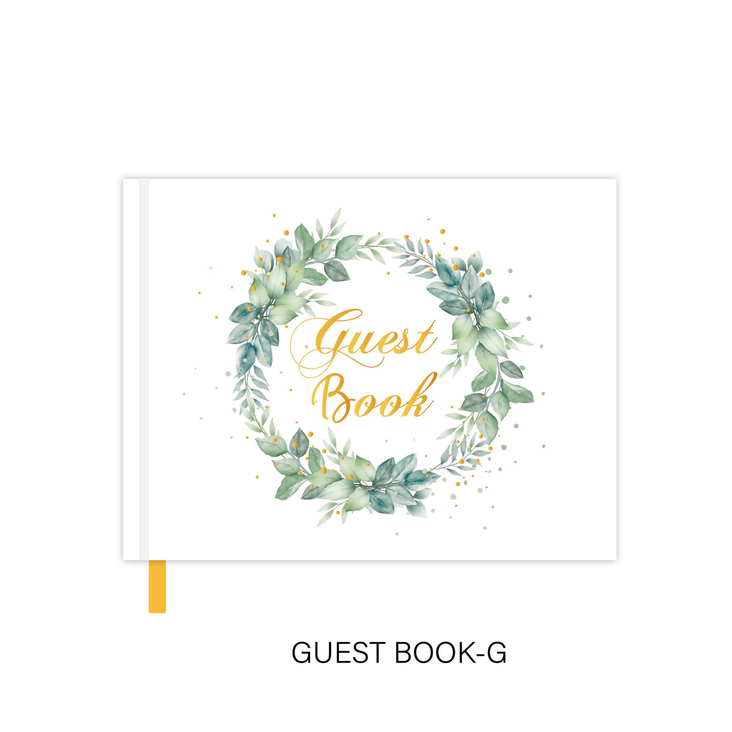 Minimalist Wedding Guest Book - Spiral Bound with Gold Foil 120 Pages
