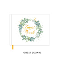 Minimalist Wedding Guest Book - Spiral Bound with Gold Foil 120 Pages