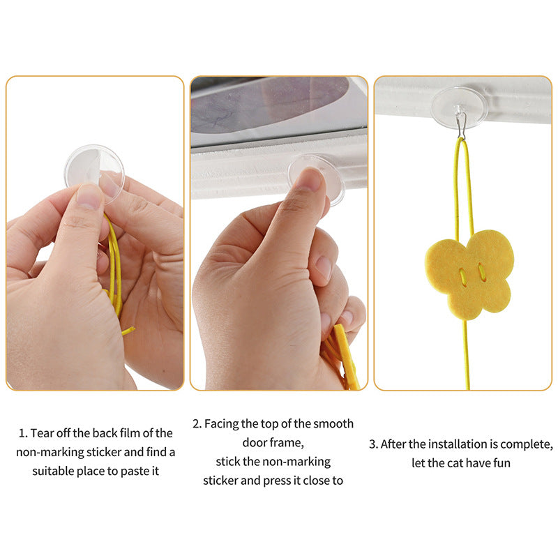 Premium Interactive Cat Feather Toys 2 Pack Retractable Teaser Bells for Indoor Play Mental Stimulation All Cats