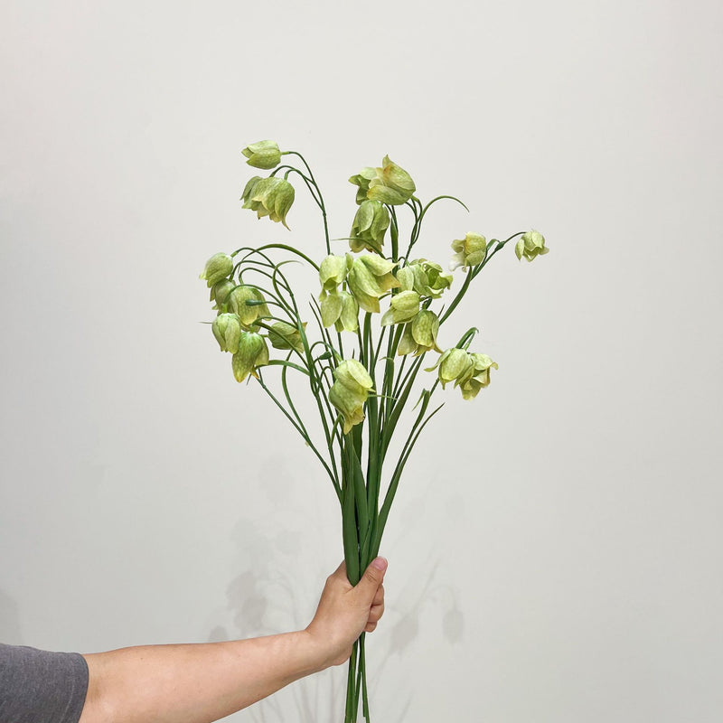 Artificial Fritillaria Flower Bush, Retro Style Faux Silk and Plastic Blend, 70cm Tall, Perfect for Weddings, Home Decor, and Events