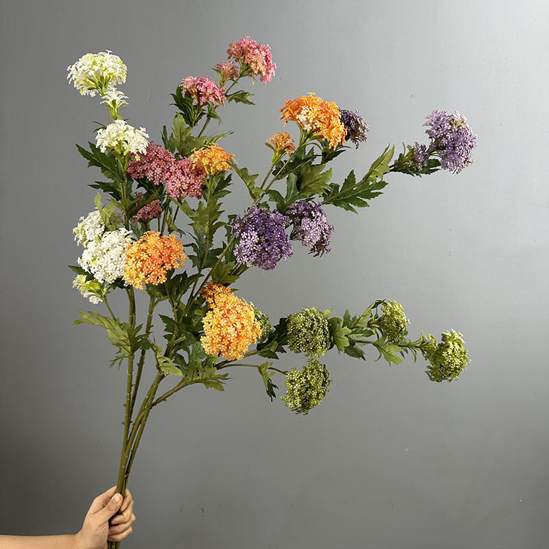 33" Hydrangea Bush with 6 Blooms, Artificial Flower for Weddings, Home Decor, and Events