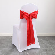 Bulk 10PCS Bows Chair Sashes Satin Chair Ribbons for Wedding Party Events Banquet Chair Cover Decoration Wholesale